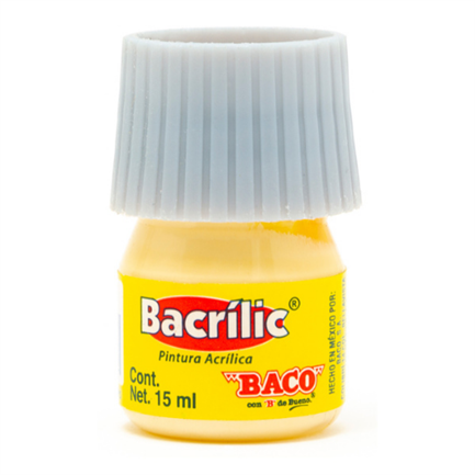 BACO ACRYLIC PAINT PASTEL YELLOW 15ML PACK OF 10