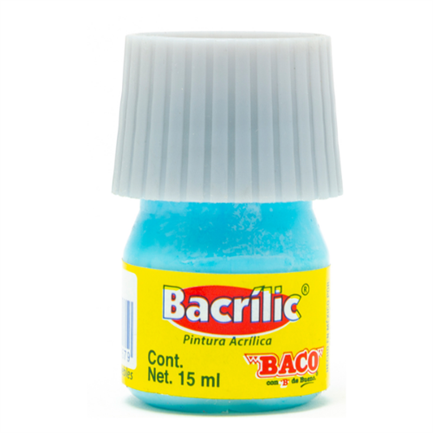 BACO ACRYLIC PAINT PASTEL BLUE 15ML PACK OF 10