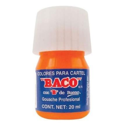 Baco Paint for Poster 20ml Orange Color C/10 pcs