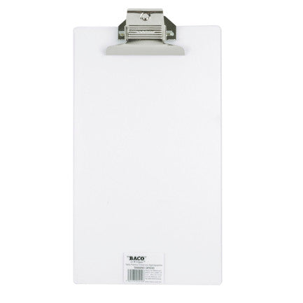 Baco Clear Plastic Legal-Size Clipboard