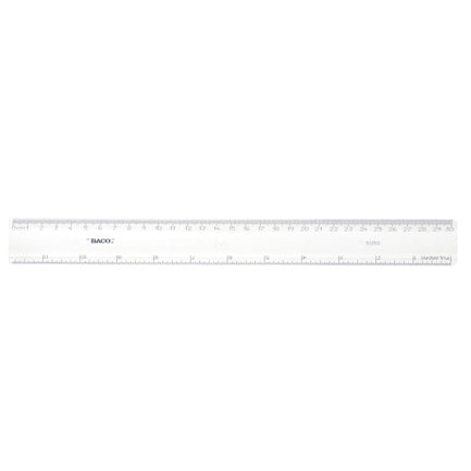 BACO TRANSPARENT RULER 5030 30CM PK/25