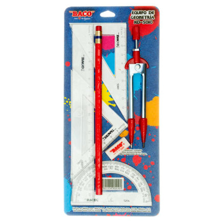 Geometry Set BACO ND-5010 Small C-106 with 20 cm Ruler