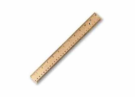 BACO WOODEN RULER 30CM P/25