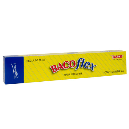 Flexible Ruler Baco 30cm Clear Pk/25