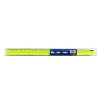 Baco Scale Ruler RG021 30cm 6 Scales Assorted Colors Hanging Card