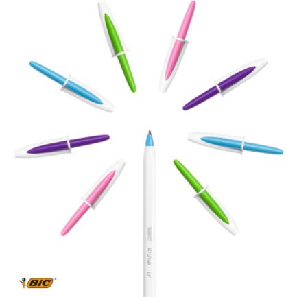 BIC Cristal Up Ballpoint Pen 1.2mm Assorted Colors Pk/15