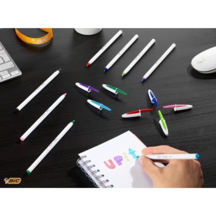 BIC Cristal Up Ballpoint Pen 1.2mm Assorted Colors Pk/15