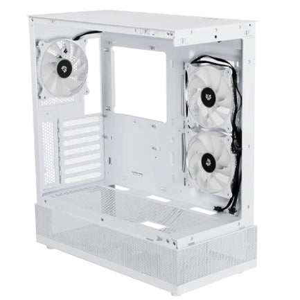Gabinete Gamer Balam Rush Media Torre Tank Super 9200 TB Max MB ATX USB C 3.1/xUSB 3.0/USB 2.0 ARGB Blanco