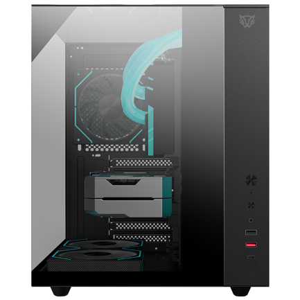 Gabinete Gamer Balam Rush Media Torre Tank Majestic 6600 Legend Negro