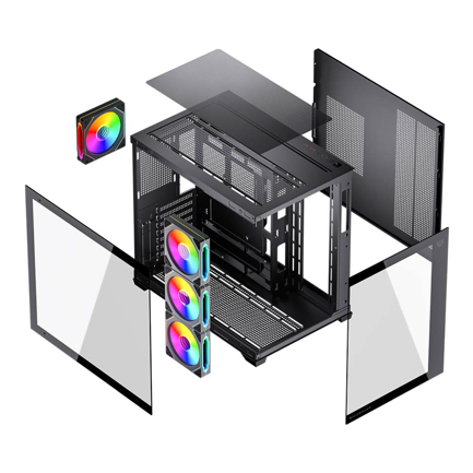 Gabinete Gamer Balam Rush Media Torre Tank Core Ultra GM925 Balam Rush Negro