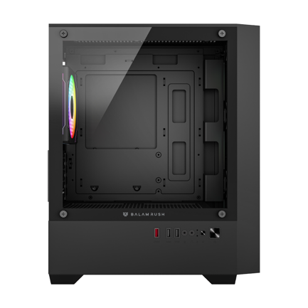 Gabinete Gamer Balam Rush Compact Mini Torre Nitrox Edge Pro Crystal 4900C Negro