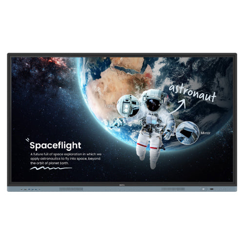 BenQ 65" RM6504 Interactive IR Anti-Germ 4K UHD 3840x2160 50-Point Touch Android 13 Display