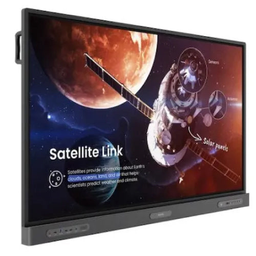 BenQ RP8604 86" 4K UHD 3840x2160 Interactive IR Anti-Germ Touch Display, 50 Touch Points, Android 13, 6 Sensors