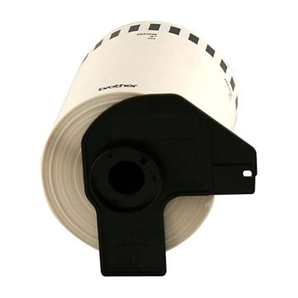 Cinta Etiquetadora Brother DK2243 Papel Negro sobre Blanco de Longitud Continua 101mm x 30.48m