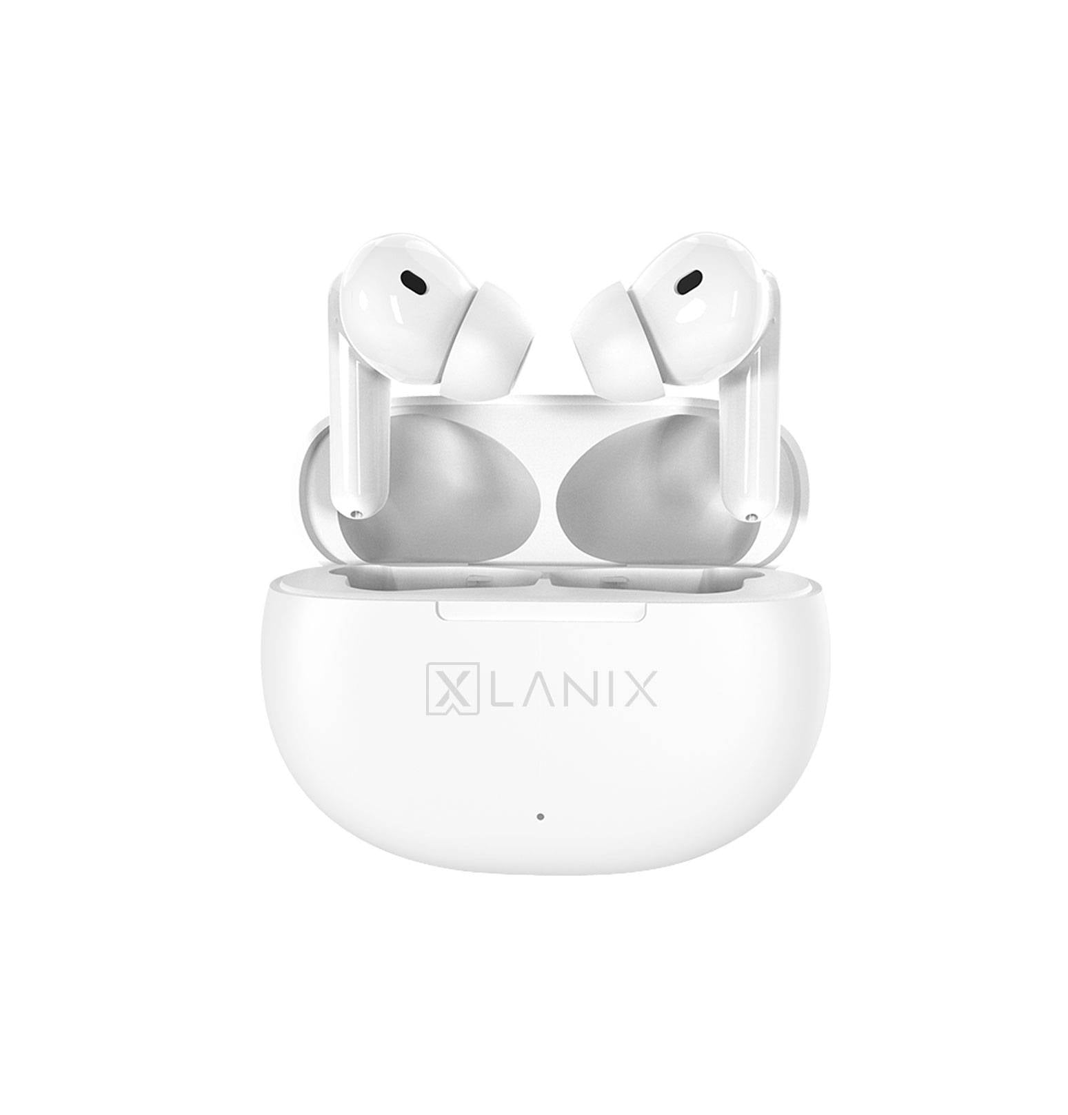 Wireless Headphones LXW2 LANIX TWS 35mAh IPX3 Bluetooth with Noise Cancellation White