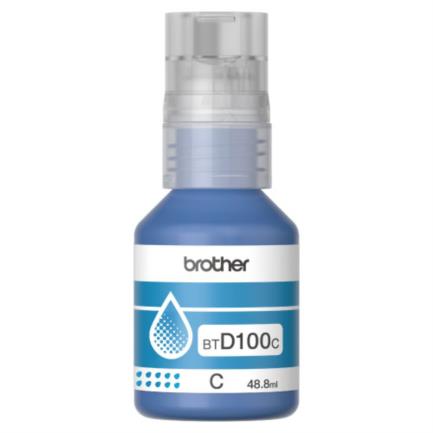 BROTHER BTD100C InkBenefit Tank Series ultra-high yield cyan ink bottle Prints up to 5000