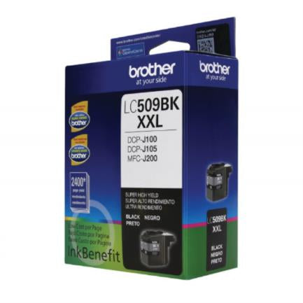 Tinta Brother LC509BK Súper Alto Rendimiento Hasta 2400 Páginas Color Negro