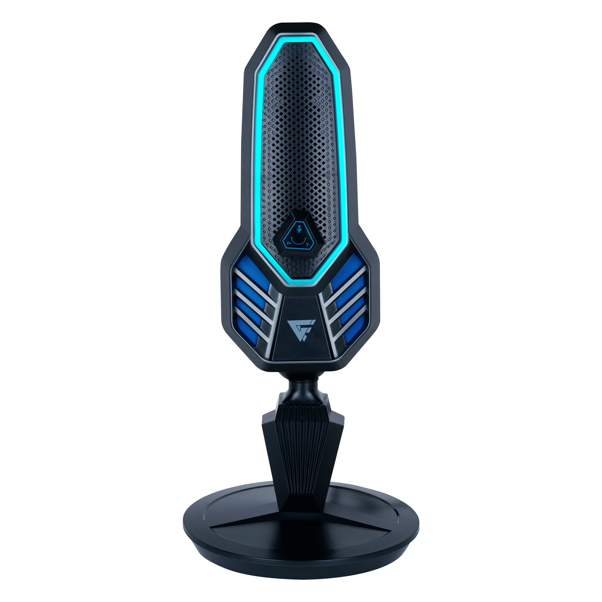 Micrófono Vorago Game Factor MCG800 Con Base Giratoria USB Tipo-C Color Negro