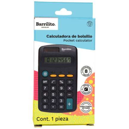 Barrilito Pocket Calculator 8 Digits 1 Pc
