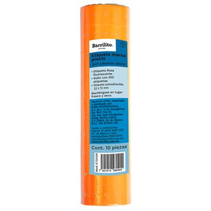 Orange Label Barrilito Price 22x12mm Roll W/550 Labels