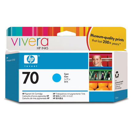 Tinta HP LF 70 Cyan DesignJet Z2100 130ML