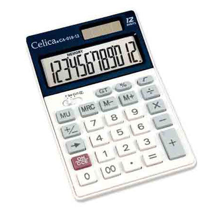 CELICA SEMI-DESKTOP CALCULATOR 12 DIGITS SOLAR/BATTERY