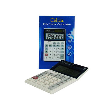 CELICA SEMI-DESKTOP CALCULATOR 12 DIGITS SOLAR/BATTERY