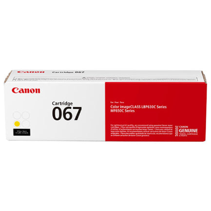 Canon 067 Toner 1250 Pages Yield Yellow