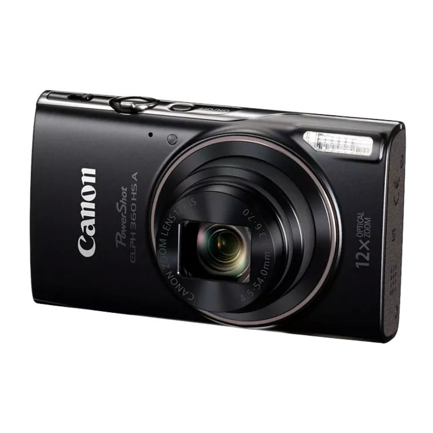 Canon Powershot ELPH 360HS Camera in Black with 12x Optical Zoom / 20MP and WIFI / NFC connectivity