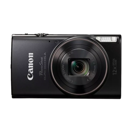 Canon Powershot ELPH 360HS Camera in Black with 12x Optical Zoom / 20MP and WIFI / NFC connectivity