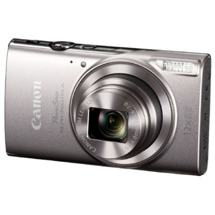 Camara Canon Powershot ELPH 360HS A Color Plata con Zoom Óptico de 12x / 20MP y conexión WIFI / NFC