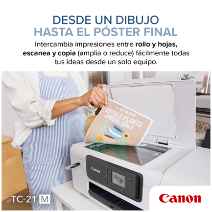Canon imagePROGRAF TC-21 M 24" Plotter with Continuous Ink Supply System and Flatbed Scanner