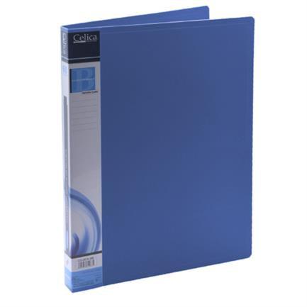 CELICA PLASTIC FOLDER W/LEVER ARCH CLIP LETTER BLUE