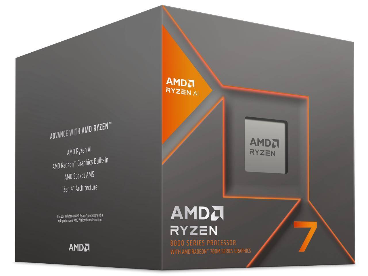 Procesador AMD Ryzen 7 8700G 4.2GHz 16MB 65W S AM5 Octa Core con Graficos con Disipador