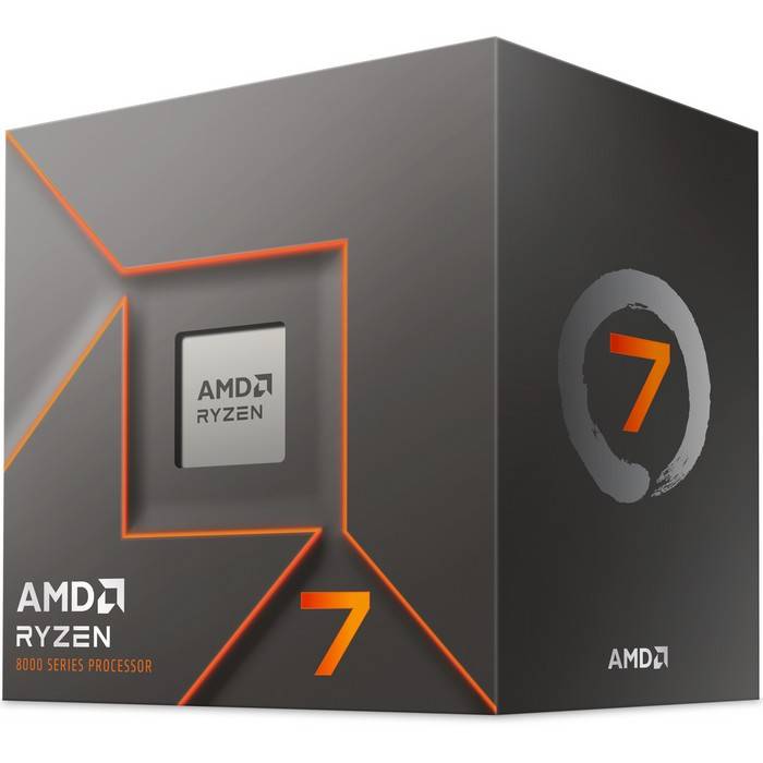 Procesador AMD Ryzen 7 8700F 4.1GHz 16MB 65W 8 Cores 16 Threads Socket AM5 sin Graficos con Disipador