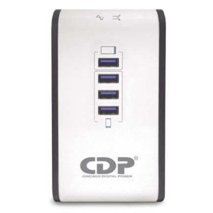 CDP R2CU-AVR1008 1000VA/500W Voltage Regulator with LED indicators, 8 NEMA 5-15R outlets and 4 USB ports