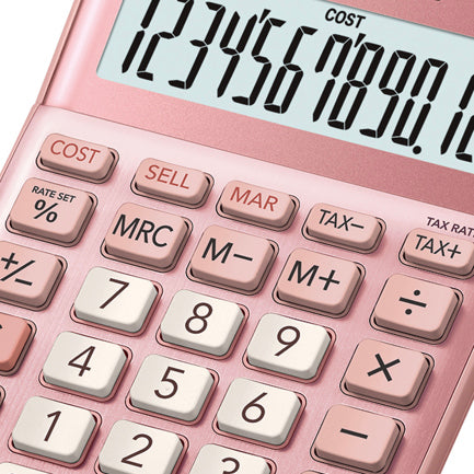 Casio MS-120FM-PK 12-Digit Desktop Calculator Metallic Pink Cost Selling and Double Margin Dual Power