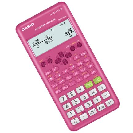 Calculadora Cientifica Casio mas de 250 funciones FX-82LAPLUS2 para primaria y secundaria rosa 4 lineas VPAM