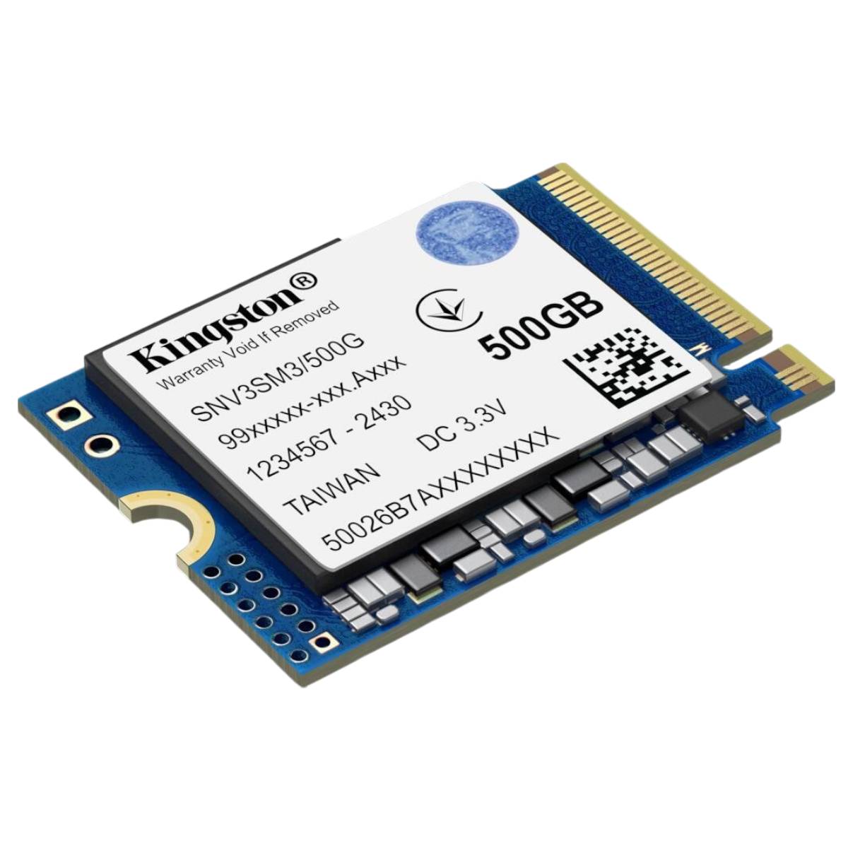 Kingston SNV3SM3/500G NVMe 500GB M.2 Solid State Drive SSD 3000 MB/s Write 5000 MB/s Read PCI Express 4.0