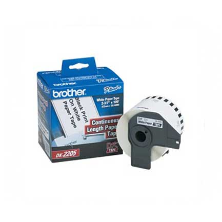 Brother DK2205 Continuous White Paper Label Tape 62mmx30.4m QL550