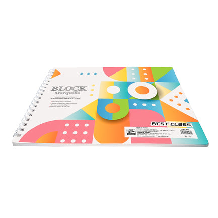 Cuaderno de dibujo Marquilla Dietrix Fist Class con papel de china con 20 hojas 32.2 X 24.6 cms