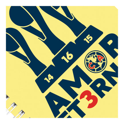 Libreta Dietrix First Class pasta dura  doble arillo  80 hojas raya Club America modelo amor eterno