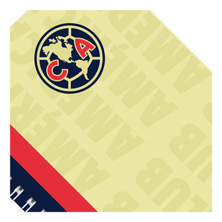 Libreta Dietrix First Class pasta dura  doble arillo  80 hojas raya Club América modelo Club America amarillo