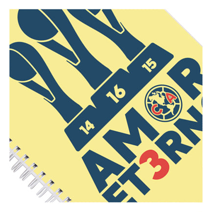 Cuaderno profesional Dietrix First Class pasta dura doble arillo  80 hojas raya Club America modelo amor eterno