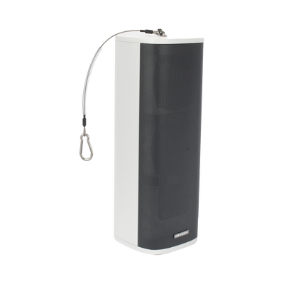 Bocina (Altavoz IP) | Tipo Columna | 60 Watts | Exterior IP66 | Entrada de alarma |  Voceo en tiempo real | Calendarización de audios