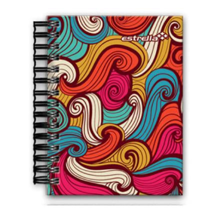 Notebook ESTRELLA 1/8 Twin-ring Spiral Semi-rigid Cover Ruled 100 Sheets