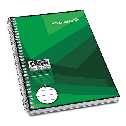 SPIRAL NOTEBOOK STAR 1/8 RULED 50 SHEETS