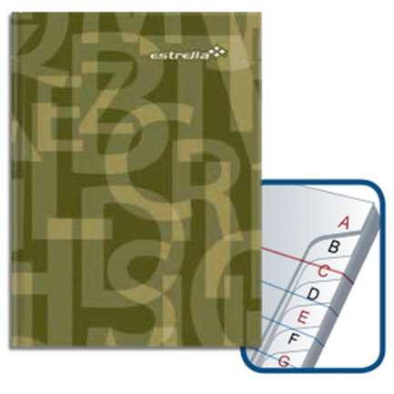 STAR NOTEBOOK 1/4 FRENCH RULED WITH INDEX 96 SHEETS