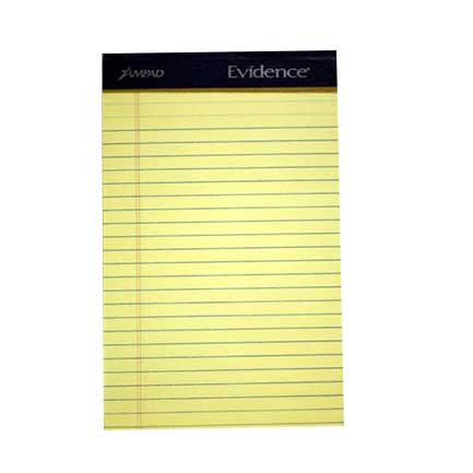 BLOC ESSELTE EVIDENCE LEGAL PAD YELLOW RULED 50 SHEETS