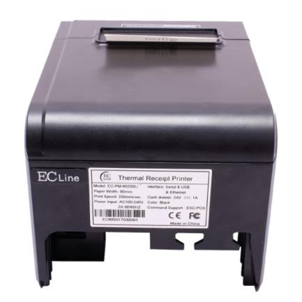 Impresora Ecline Termica Velocidad de Impresion 250mm/s Papel 80mm Corte Automatico Interfaz USB+Serial+Ethernet
